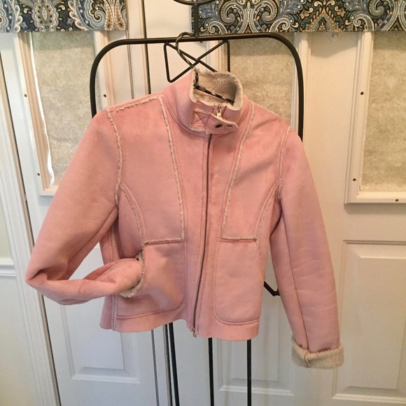 bebe Jackets & Blazers - Bebe Pink Faux Suede Jacket Size Small
